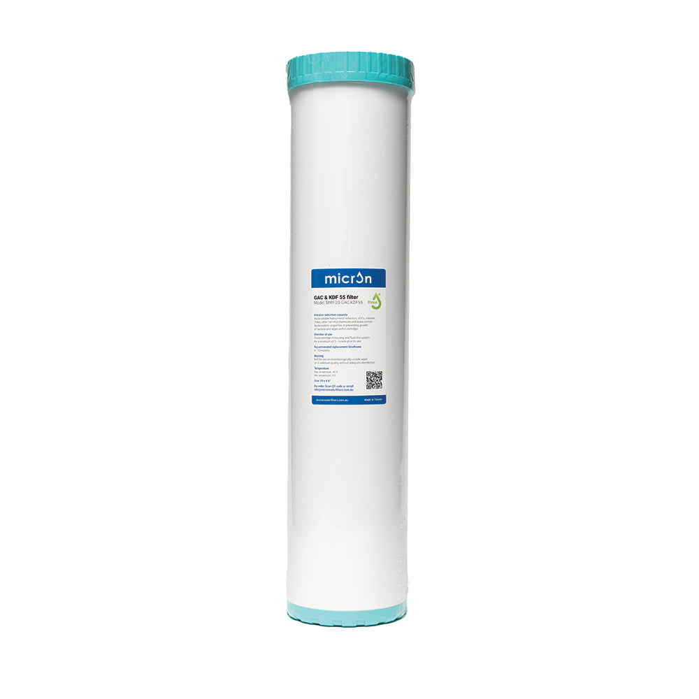 Micron Whole House MWF20 Series-GAC & KDF 55 Filter 20" x 4.5"