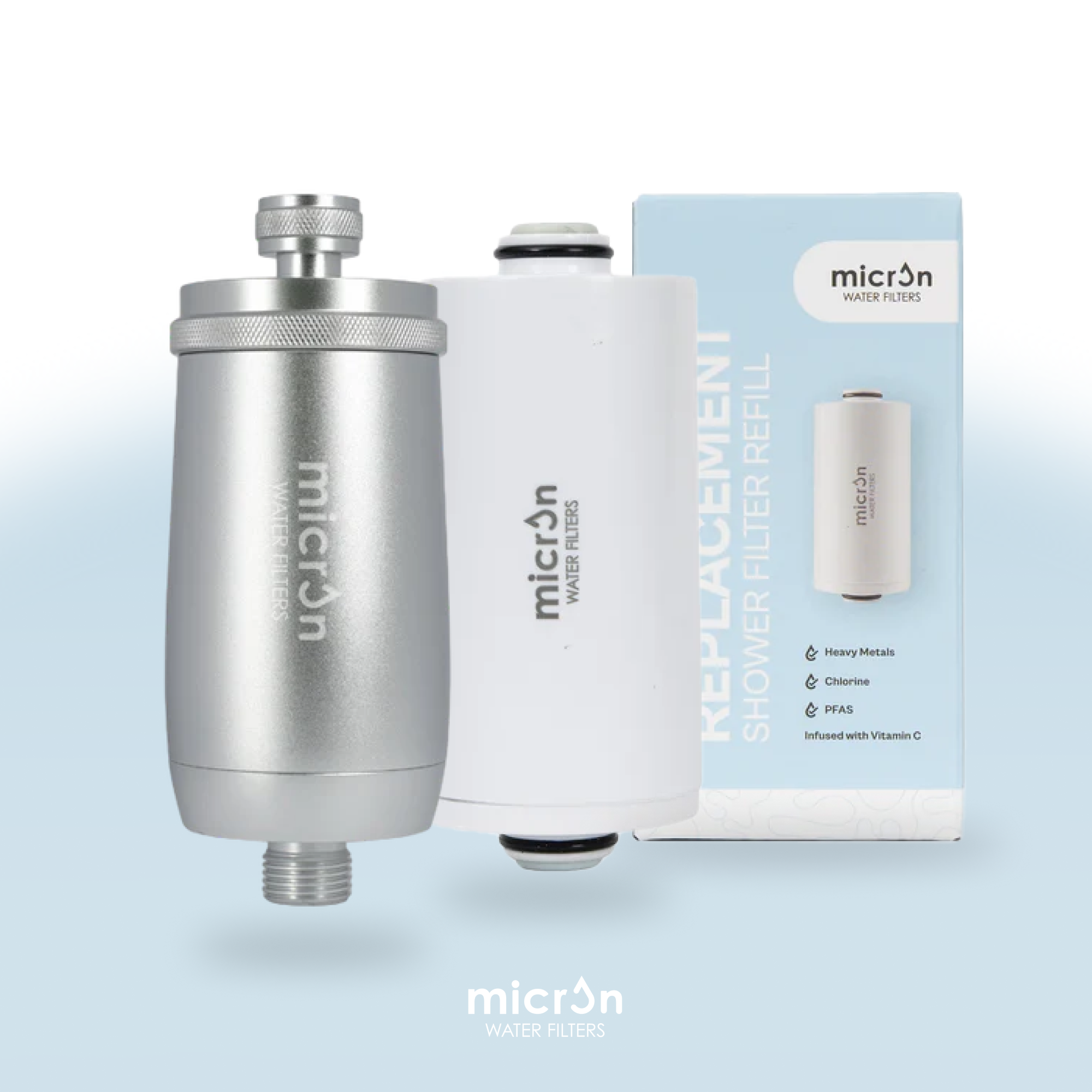 Shower Filter: 1 x Filter + 1 x Refill