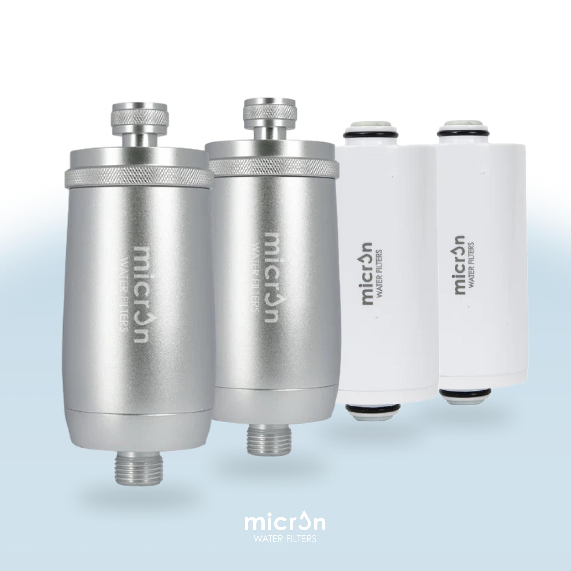 Shower Filter: 2 x Filter + 2 x Refill