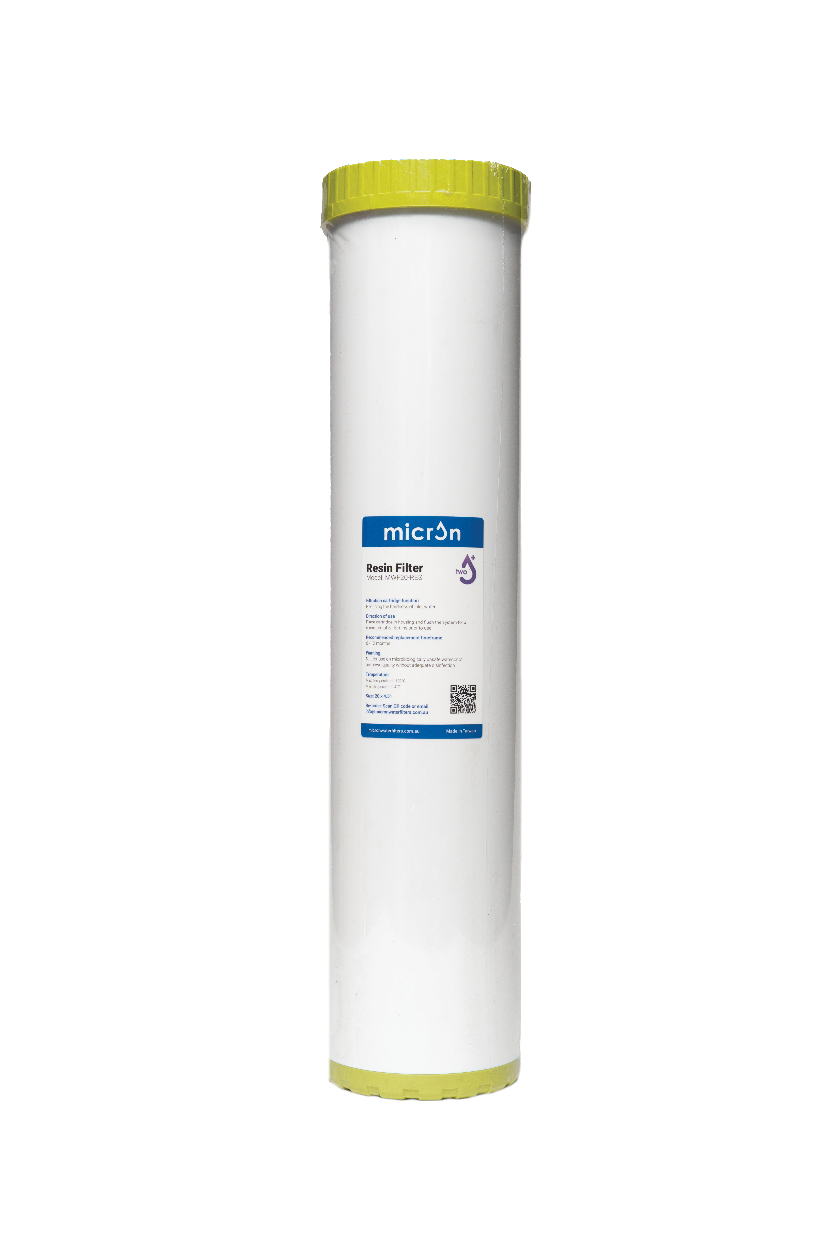Micron Whole House MWF20 Series- Resin Water Softening Filter 20" x 4.5"