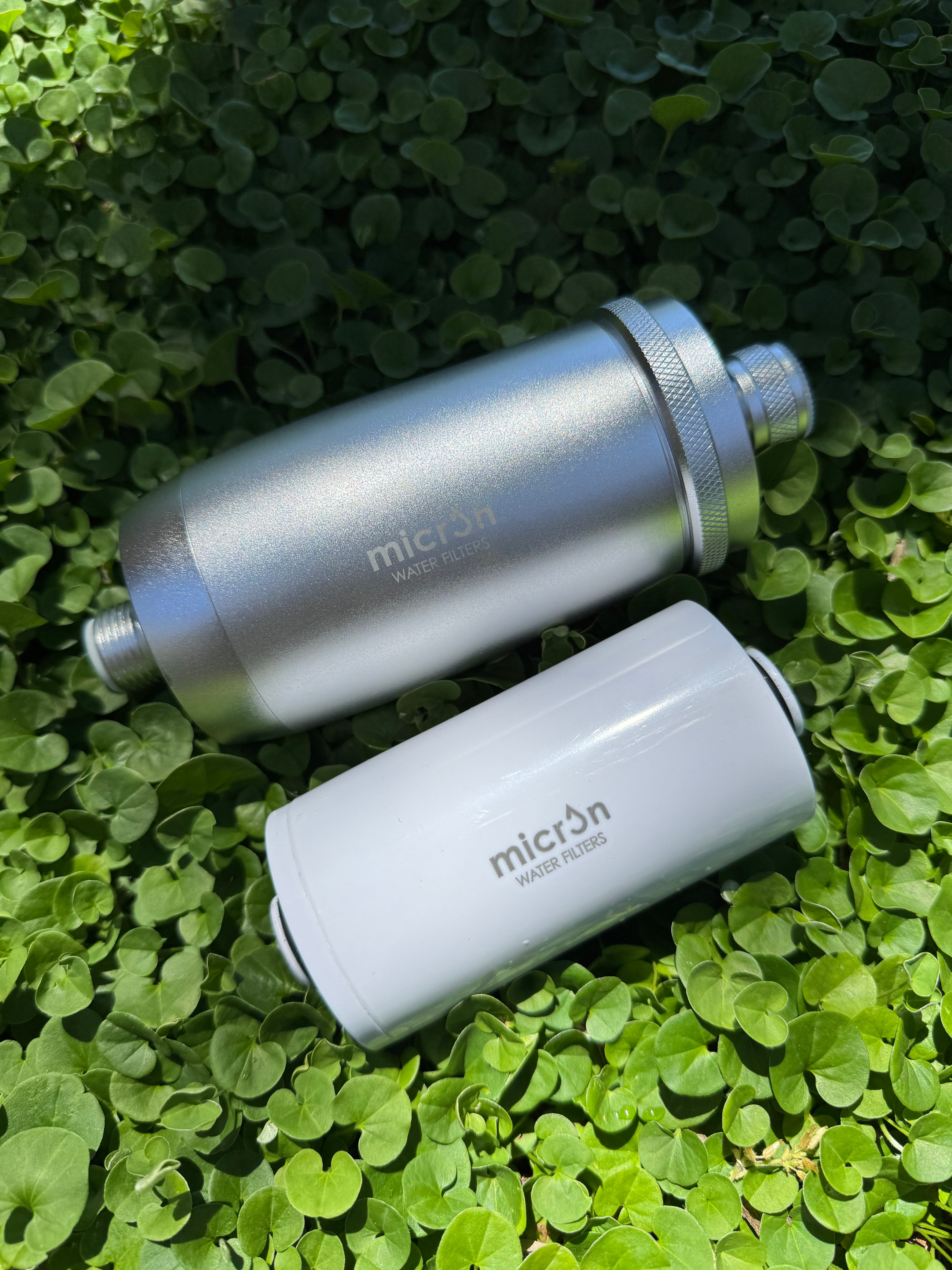 Universal Shower Filter Brushed Silver