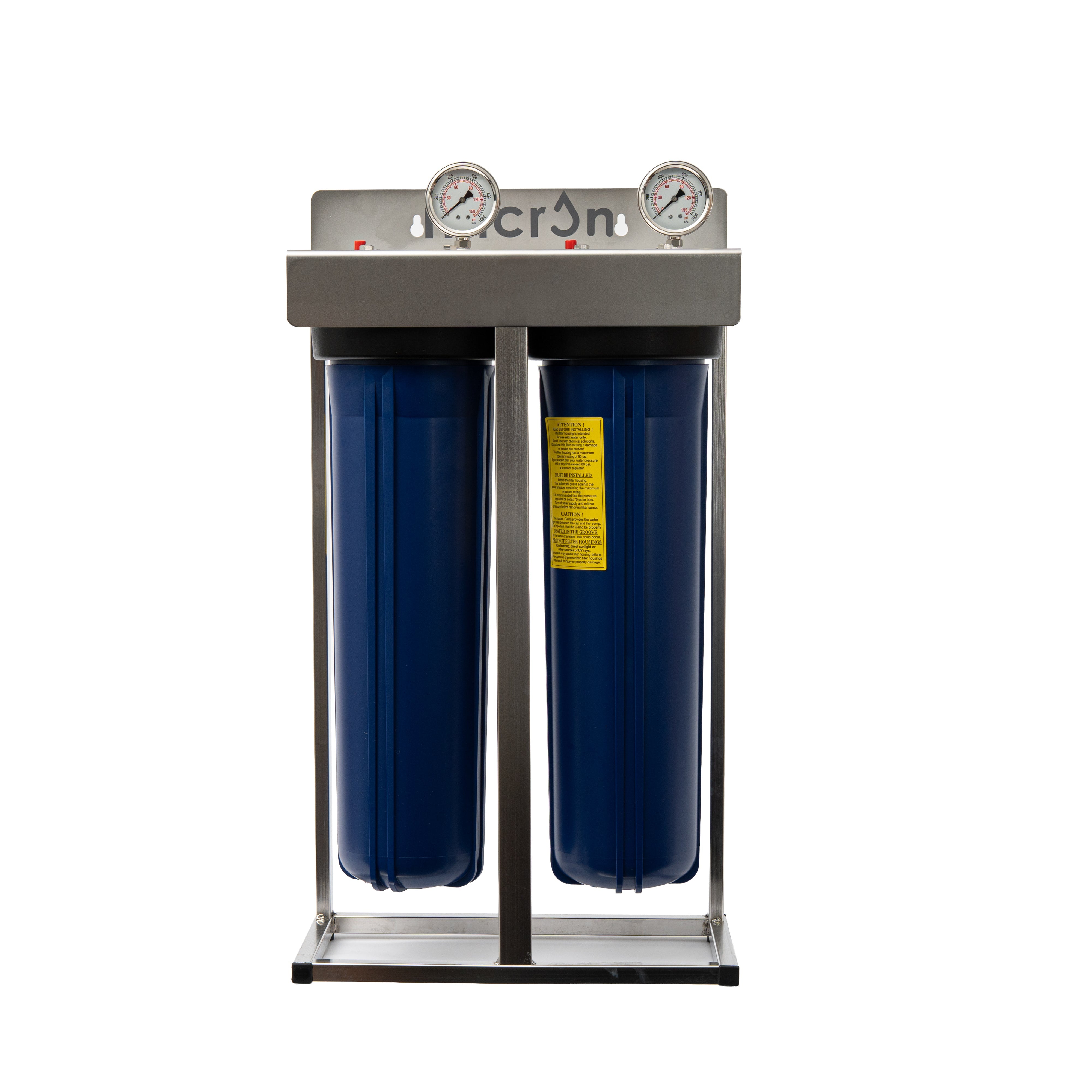 WH Series Classic 300 Series- Twin Whole House Filtration System with 316 s/s frame and cover