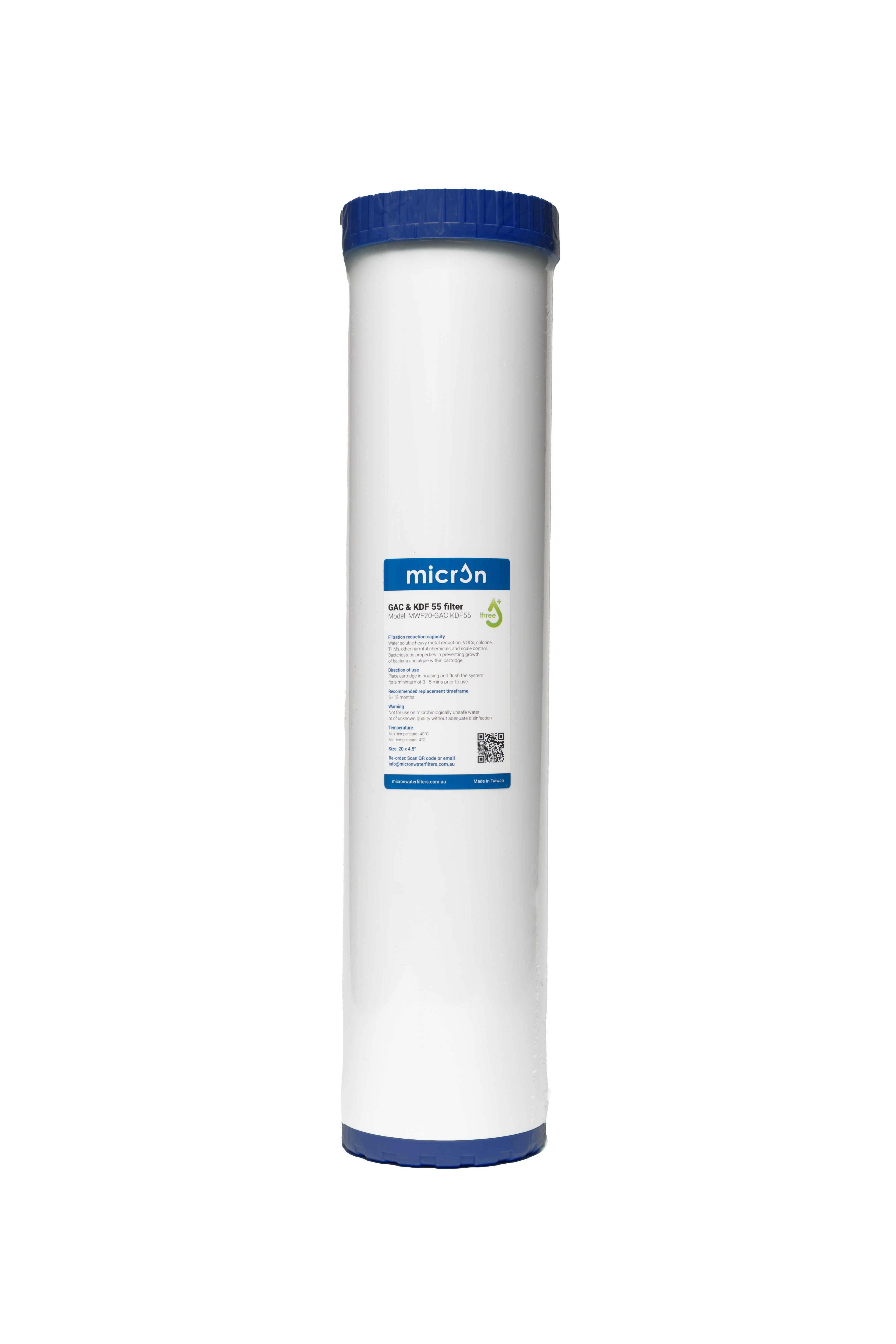 Micron Whole House MWF20 Series-GAC & KDF 55 Filter 20" x 4.5"