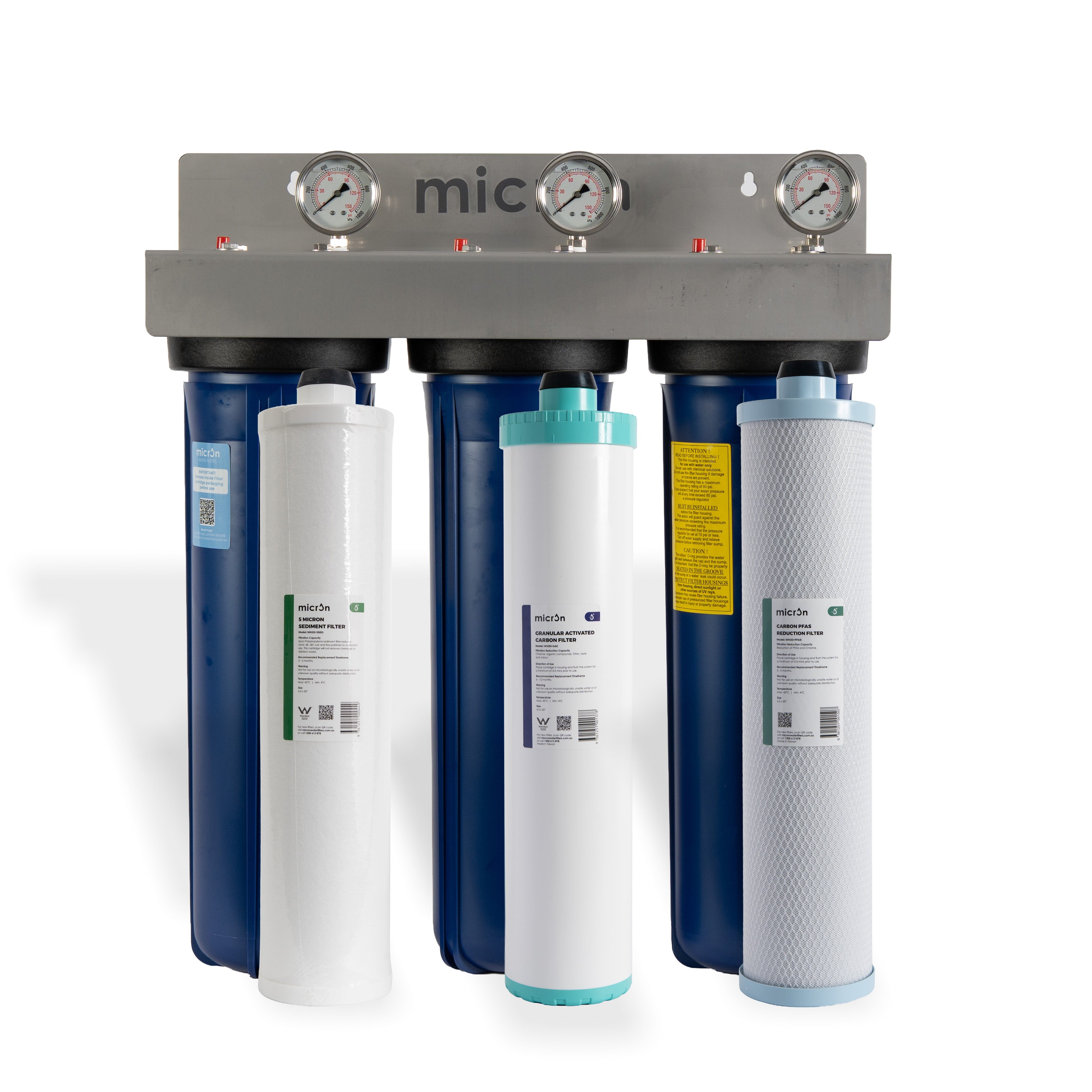 WH300 Series-Triple Whole House Filtration System
