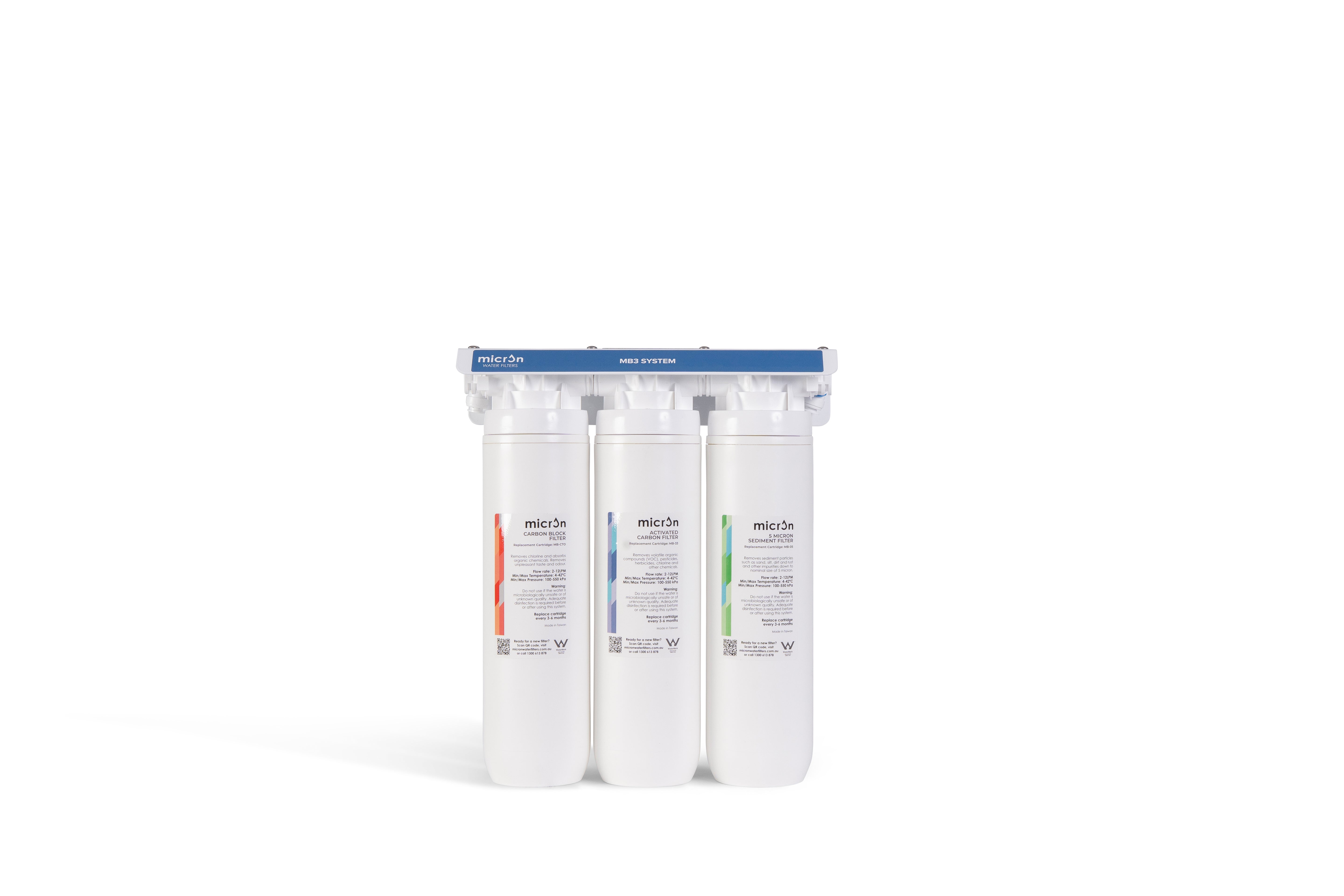 MB3 Triple High Flow Inline Water Filter System