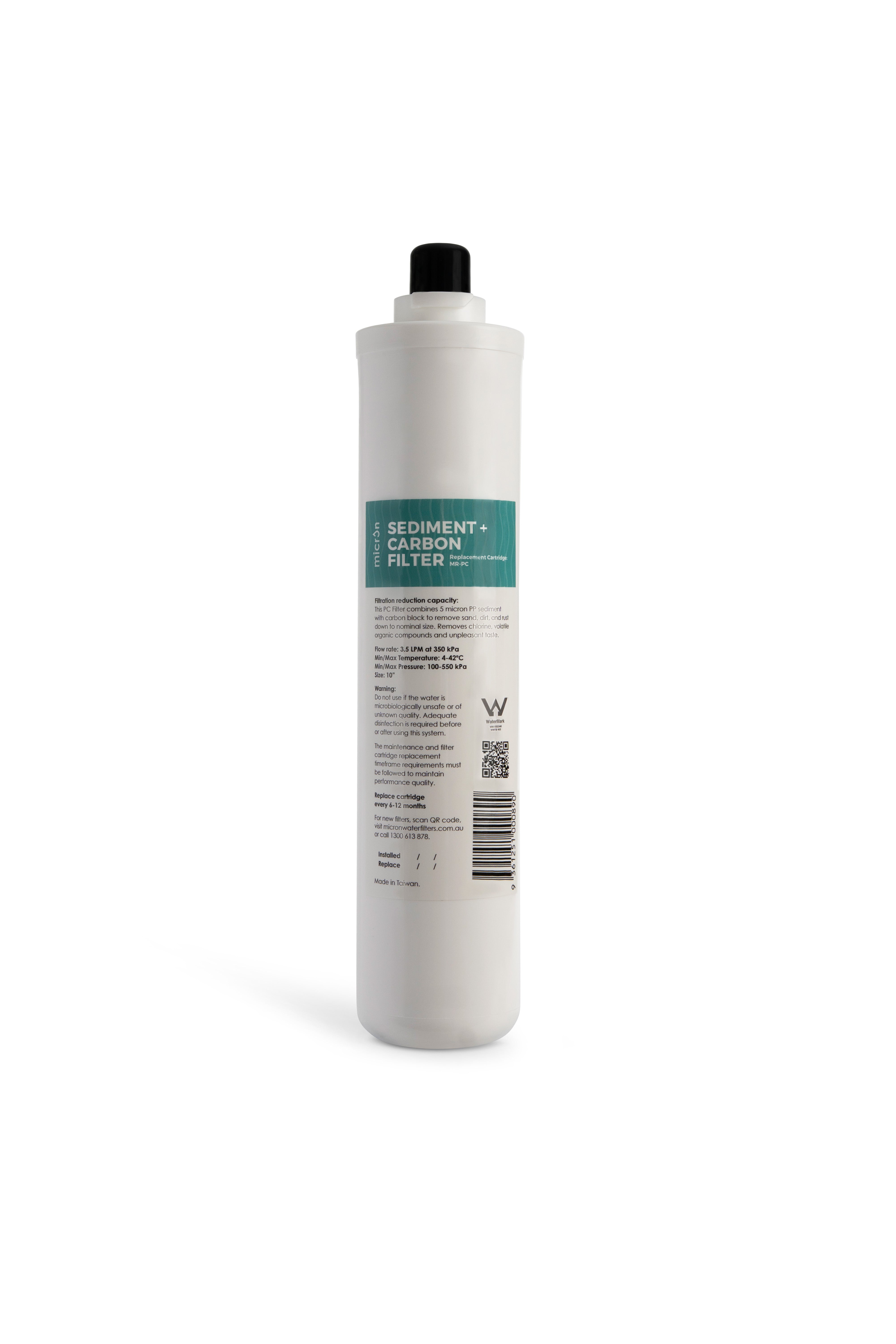 Micron MR Quick-Change Cartridge Series- 5 micron PP Sediment + CTO Carbon Block Filter MR-PC